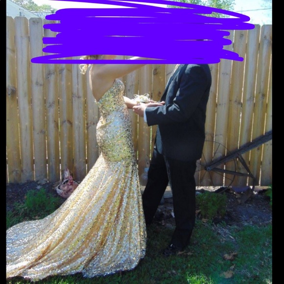 Tiffany Designs Dresses & Skirts - Gold/Champagne Prom Dress! Tiffany Designs Dresses & Skirts - Gold/Champagne Prom Dress!